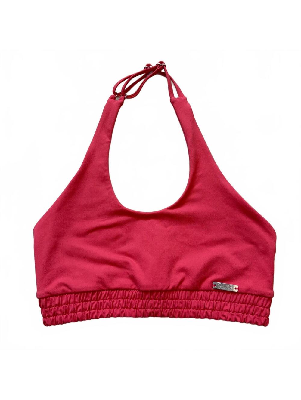 Bombshell Sportswear Trailblaze Sports Bra Halter Raspberry Blush Women's Large